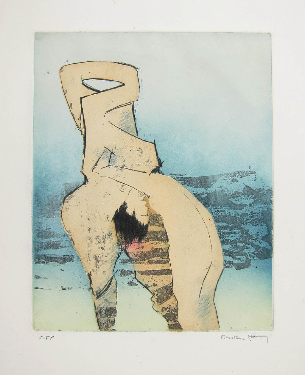 Dorothea Tanning - En Chair et en Or - Parfois (color trial proof - 1973 color etching