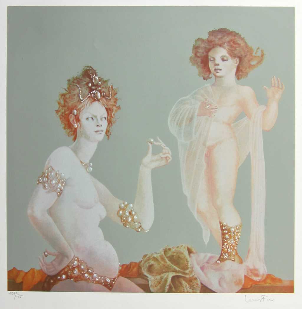 Leonor Fini - Lecon de Rhetorique (The Lesson of Rhetoric) - 1976 color serigraph