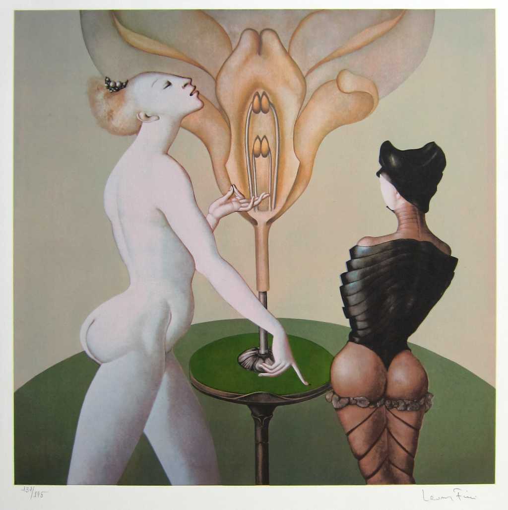 Leonor Fini - Lecon de Botanique (The Lesson of Botany) - 1976 color serigraph