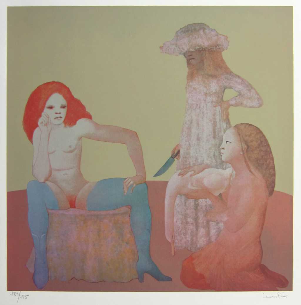 Leonor Fini - La Peine Capitale (Capital Punishment) - 1976 color serigraph